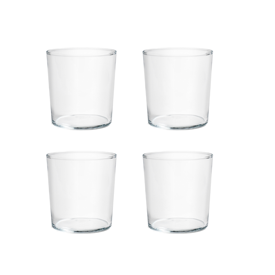 Vandglas, 4 stk - H9 cm.